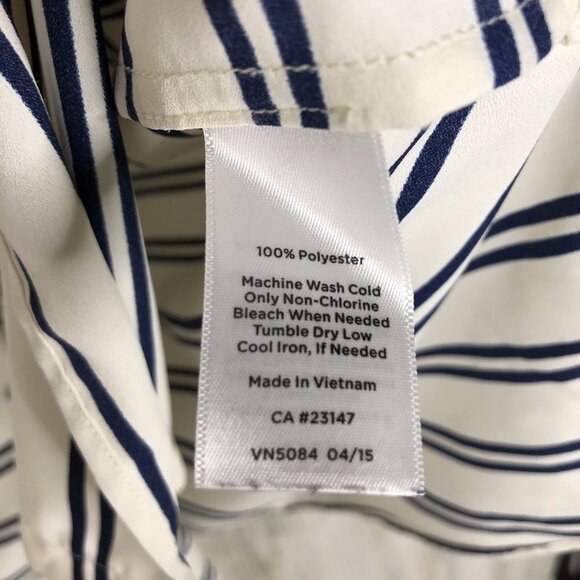 Talbots Womens Blue Striped Button Down Shirt 1X - Picture 4 of 4